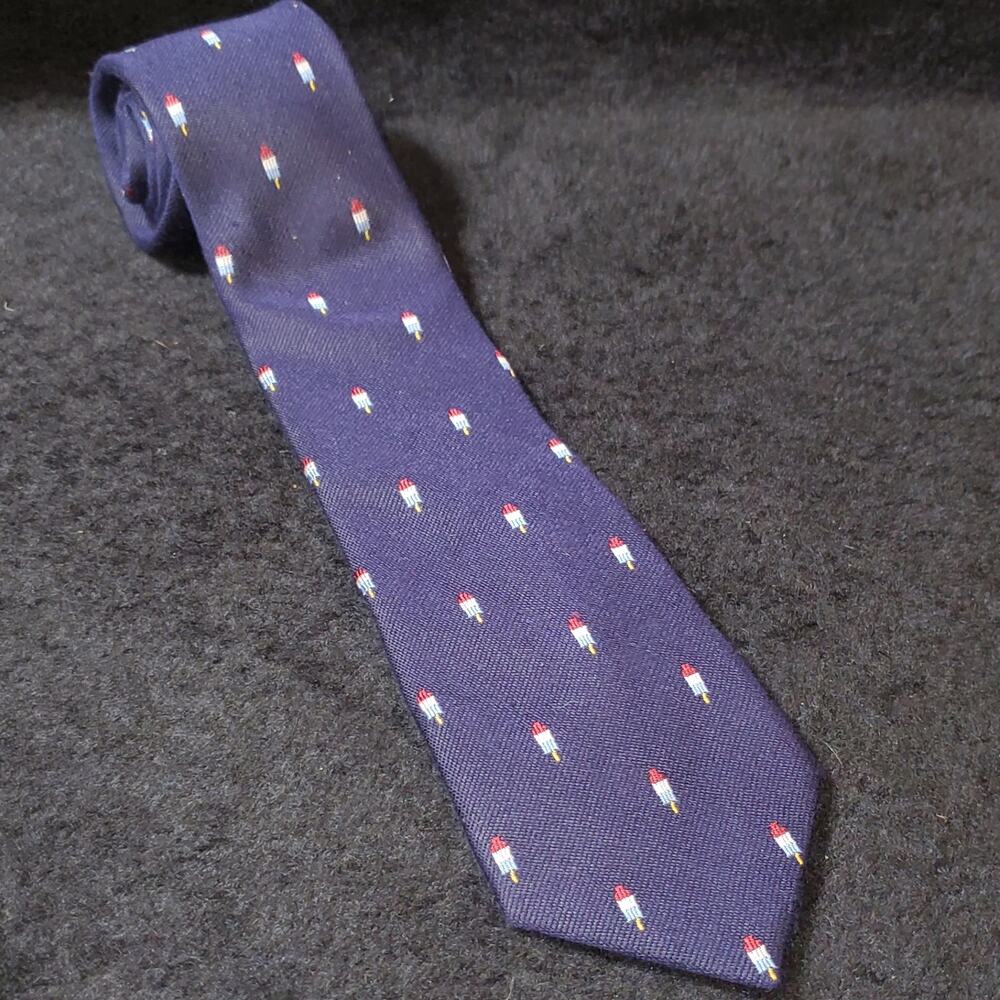 Aristo Ties Sydney Royal Blue Ice Cream Popsicles  Men's Neck Tie